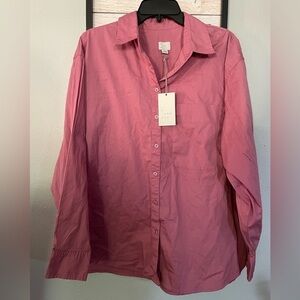 NWT Mens large pink button up